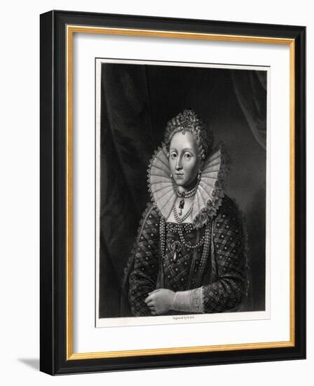 Queen Elizabeth I, 19th Century-W Holl-Framed Giclee Print