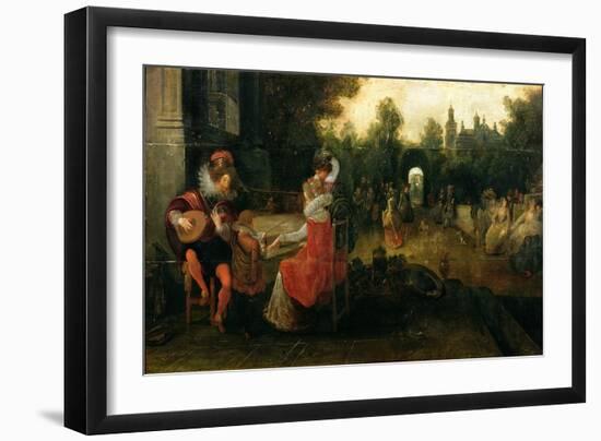 Queen Elizabeth I and the Earl of Leicester at Kenilworth-Dirck Hals-Framed Giclee Print