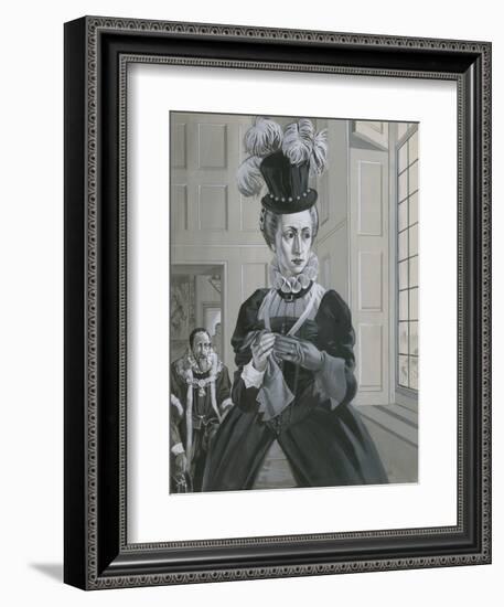 Queen Elizabeth I, Hearing News of the Execution of Mary Queen of Scots-Angus Mcbride-Framed Giclee Print