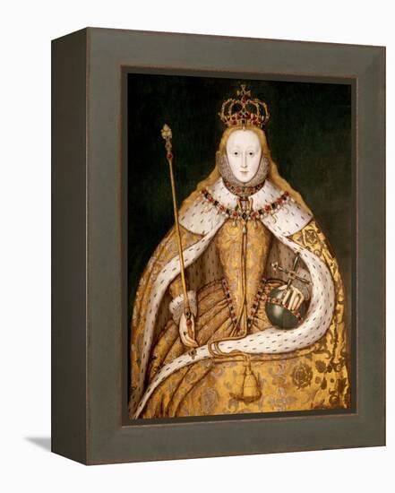 Queen Elizabeth I in Coronation Robes, circa 1559-null-Framed Premier Image Canvas