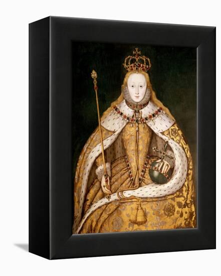 Queen Elizabeth I in Coronation Robes, circa 1559-null-Framed Premier Image Canvas