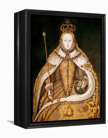 Queen Elizabeth I in Coronation Robes, circa 1559-null-Framed Premier Image Canvas