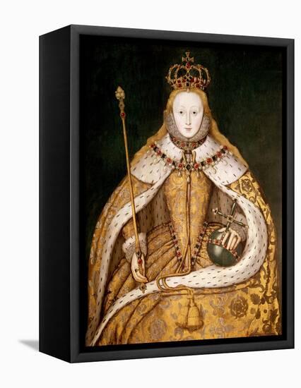Queen Elizabeth I in Coronation Robes, circa 1559-null-Framed Premier Image Canvas