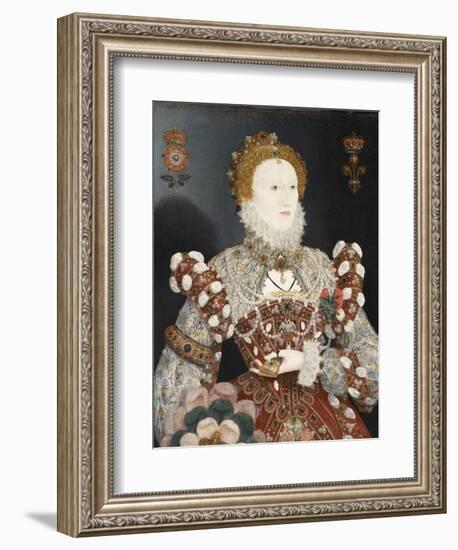 Queen Elizabeth I - the Pelican Portrait, C.1574-Nicholas Hilliard-Framed Giclee Print