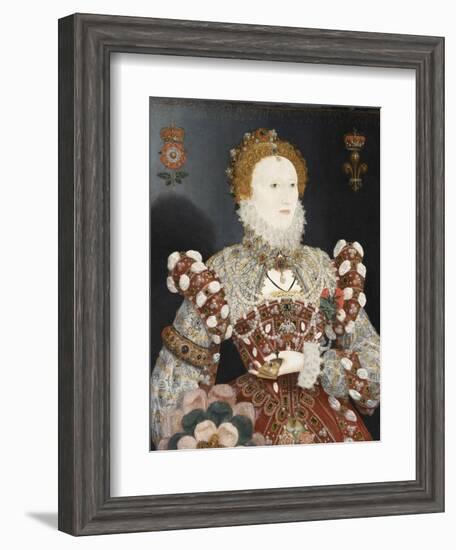 Queen Elizabeth I - the Pelican Portrait, C.1574-Nicholas Hilliard-Framed Giclee Print