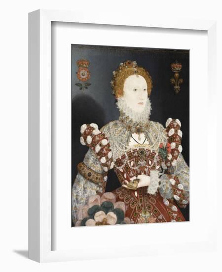 Queen Elizabeth I - the Pelican Portrait, C.1574-Nicholas Hilliard-Framed Giclee Print