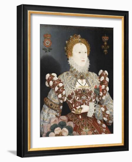 Queen Elizabeth I - the Pelican Portrait, C.1574-Nicholas Hilliard-Framed Giclee Print