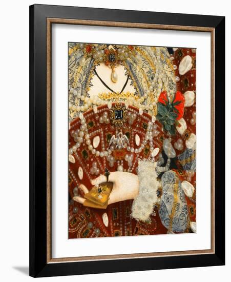 Queen Elizabeth I - the Pelican Portrait, C.1574-Nicholas Hilliard-Framed Giclee Print