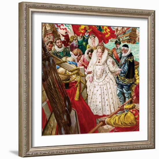 Queen Elizabeth I-C.l. Doughty-Framed Giclee Print