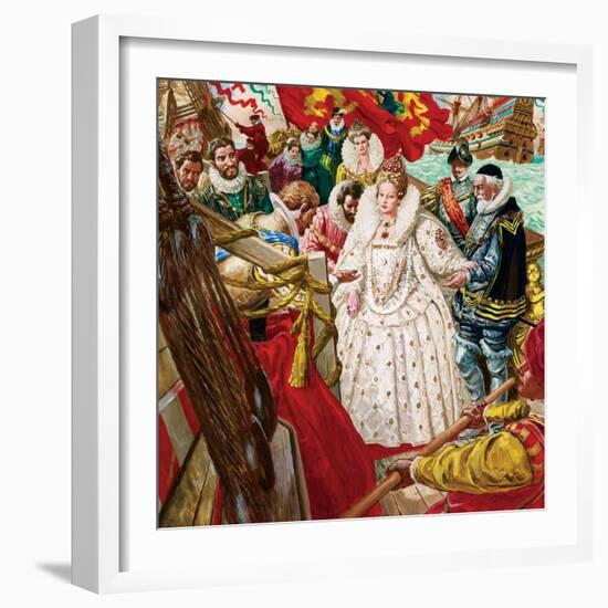 Queen Elizabeth I-C.l. Doughty-Framed Giclee Print