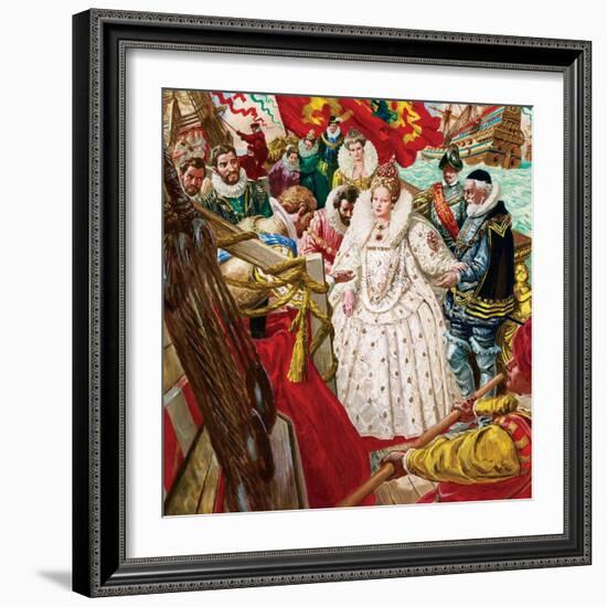 Queen Elizabeth I-C.l. Doughty-Framed Giclee Print