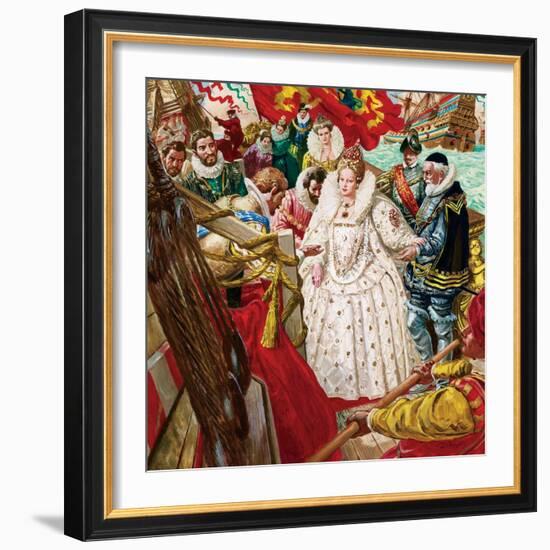 Queen Elizabeth I-C.l. Doughty-Framed Giclee Print