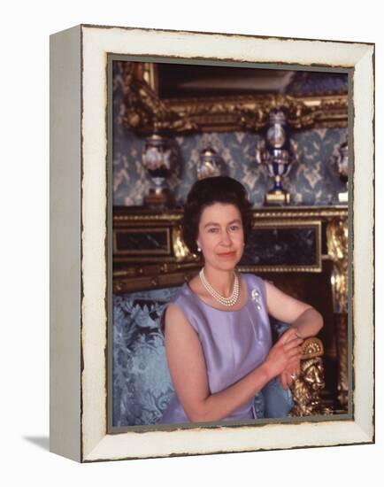 Queen Elizabeth II at Buckingham Palace, London, England-Cecil Beaton-Framed Premier Image Canvas