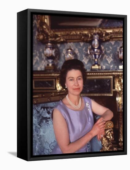 Queen Elizabeth II at Buckingham Palace, London, England-Cecil Beaton-Framed Premier Image Canvas