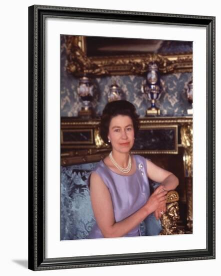 Queen Elizabeth II at Buckingham Palace, London, England-Cecil Beaton-Framed Photographic Print