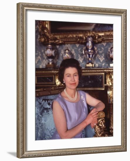 Queen Elizabeth II at Buckingham Palace, London, England-Cecil Beaton-Framed Photographic Print