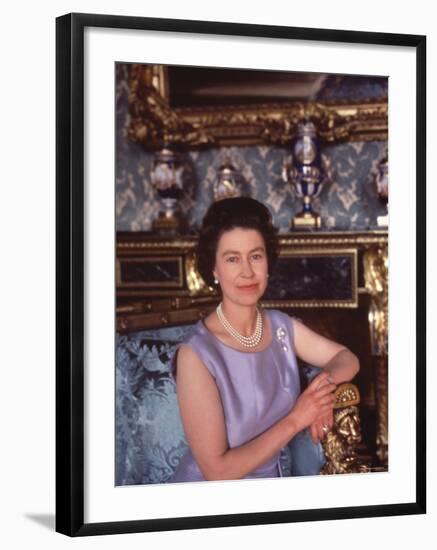 Queen Elizabeth II at Buckingham Palace, London, England-Cecil Beaton-Framed Photographic Print