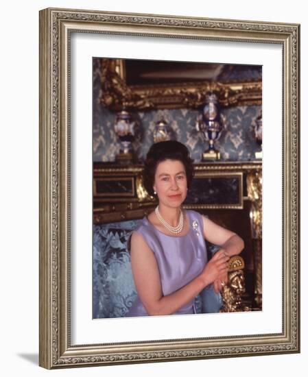 Queen Elizabeth II at Buckingham Palace, London, England-Cecil Beaton-Framed Photographic Print