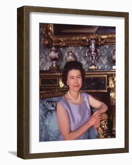 Queen Elizabeth II at Buckingham Palace, London, England-Cecil Beaton-Framed Photographic Print