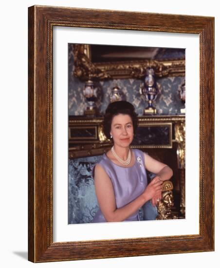 Queen Elizabeth II at Buckingham Palace, London, England-Cecil Beaton-Framed Photographic Print