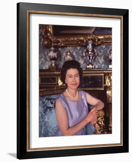 Queen Elizabeth II at Buckingham Palace, London, England-Cecil Beaton-Framed Photographic Print