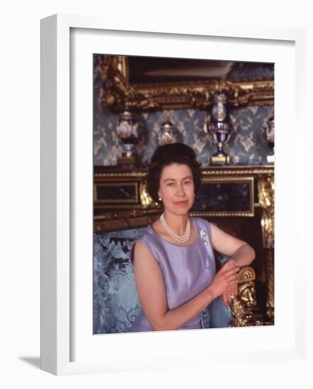 Queen Elizabeth II at Buckingham Palace, London, England-Cecil Beaton-Framed Photographic Print