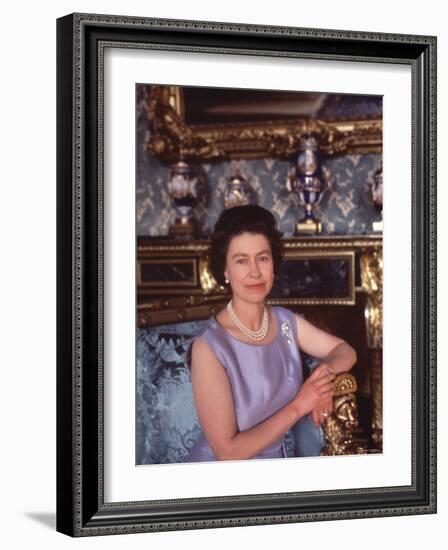 Queen Elizabeth II at Buckingham Palace, London, England-Cecil Beaton-Framed Photographic Print