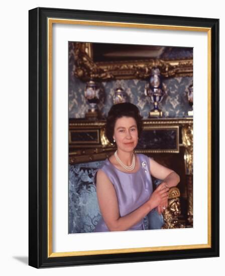 Queen Elizabeth II at Buckingham Palace, London, England-Cecil Beaton-Framed Photographic Print