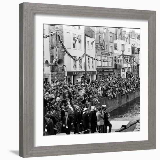 Queen Elizabeth Ii at St Peter Port in Guernsey 1957-Malcolm MacNeil-Framed Photographic Print