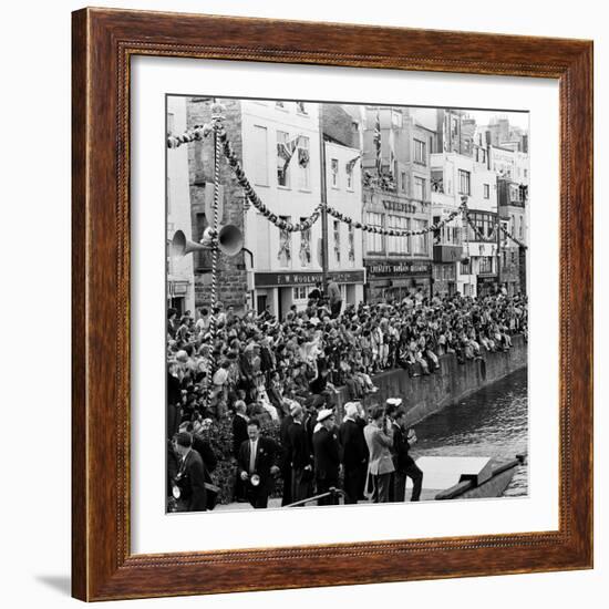 Queen Elizabeth Ii at St Peter Port in Guernsey 1957-Malcolm MacNeil-Framed Photographic Print