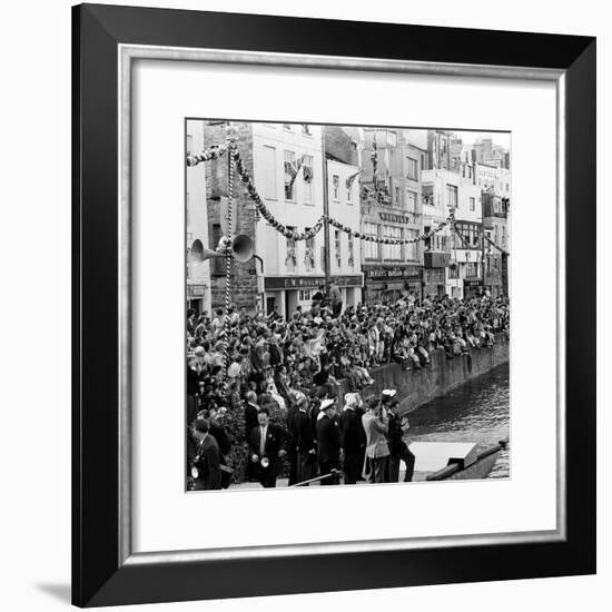 Queen Elizabeth Ii at St Peter Port in Guernsey 1957-Malcolm MacNeil-Framed Photographic Print