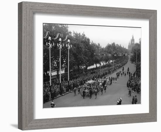 Queen Elizabeth Ii Coronation-Staff-Framed Photographic Print