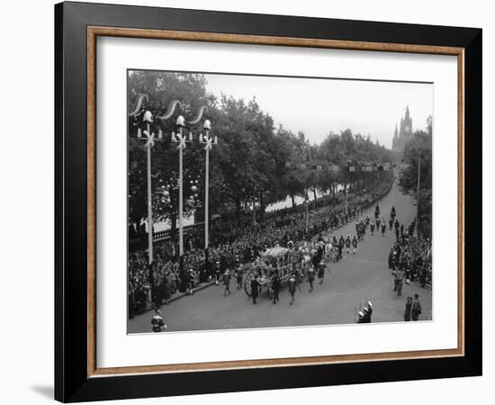 Queen Elizabeth Ii Coronation-Staff-Framed Photographic Print