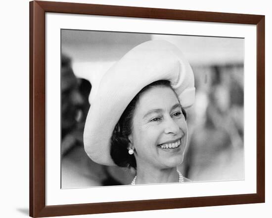 Queen Elizabeth II during a tour In the Maldives-Associated Newspapers-Framed Photo