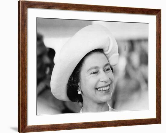 Queen Elizabeth II during a tour In the Maldives-Associated Newspapers-Framed Photo