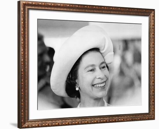 Queen Elizabeth II during a tour In the Maldives-Associated Newspapers-Framed Photo