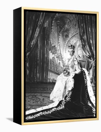 Queen Elizabeth II in Coronation Robes, England-Cecil Beaton-Framed Premier Image Canvas