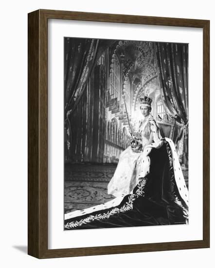 Queen Elizabeth II in Coronation Robes, England-Cecil Beaton-Framed Premium Photographic Print