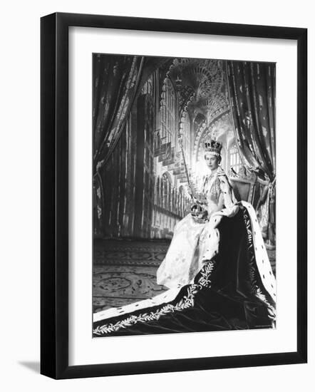 Queen Elizabeth II in Coronation Robes, England-Cecil Beaton-Framed Premium Photographic Print