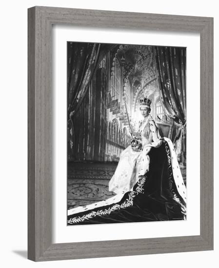 Queen Elizabeth II in Coronation Robes, England-Cecil Beaton-Framed Photographic Print