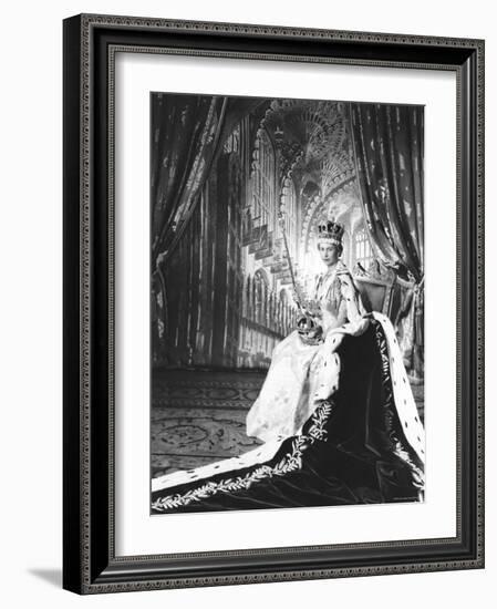 Queen Elizabeth II in Coronation Robes, England-Cecil Beaton-Framed Photographic Print