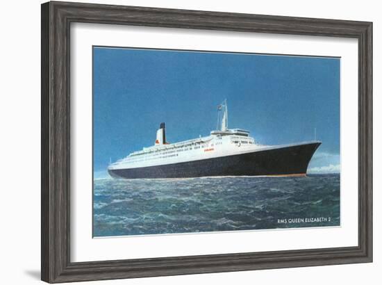 Queen Elizabeth II, Ocean Liner-null-Framed Art Print