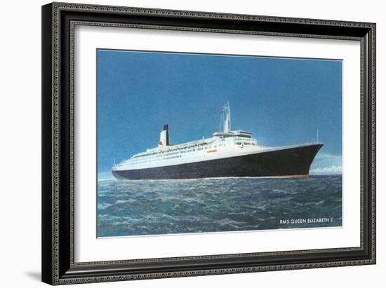 Queen Elizabeth II, Ocean Liner-null-Framed Art Print