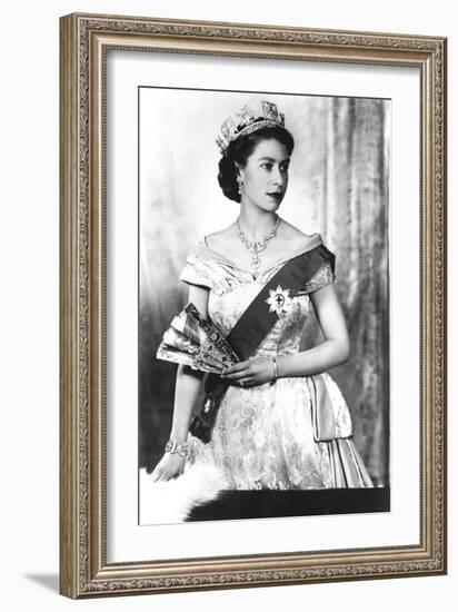 Queen Elizabeth II of England (Daughter of Georgevi) Here in 1952-null-Framed Photo