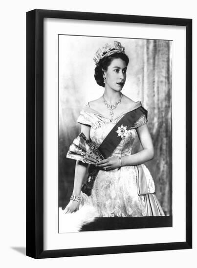 Queen Elizabeth II of England (Daughter of Georgevi) Here in 1952-null-Framed Photo