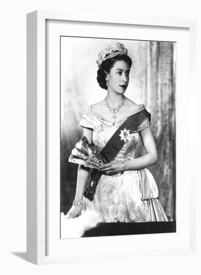 Queen Elizabeth II of England (Daughter of Georgevi) Here in 1952-null-Framed Photo