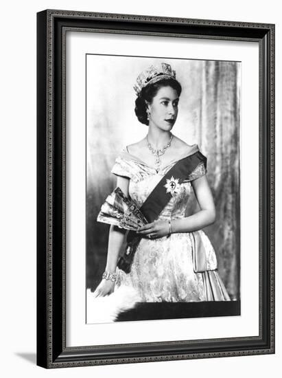 Queen Elizabeth II of England (Daughter of Georgevi) Here in 1952-null-Framed Photo