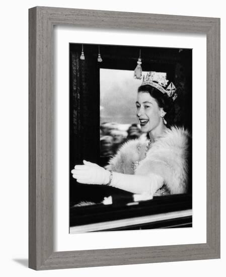 Queen Elizabeth II of England, Late 1950s-null-Framed Photo