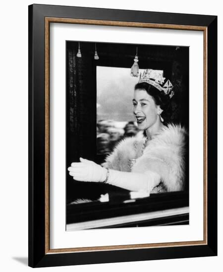 Queen Elizabeth II of England, Late 1950s-null-Framed Photo