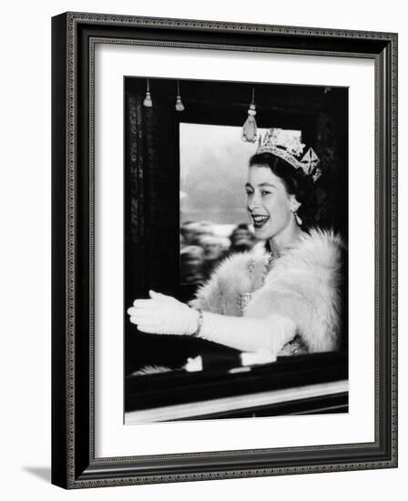 Queen Elizabeth II of England, Late 1950s-null-Framed Photo